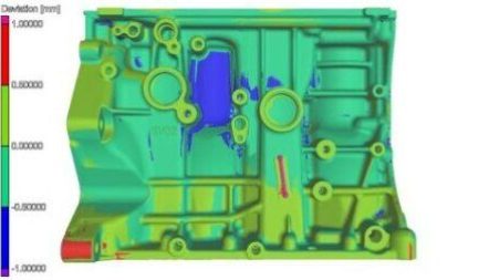 Industrielle CT in der Automobilindustrie für einen CAD Soll-Ist-Vergleich eines Motorblocks